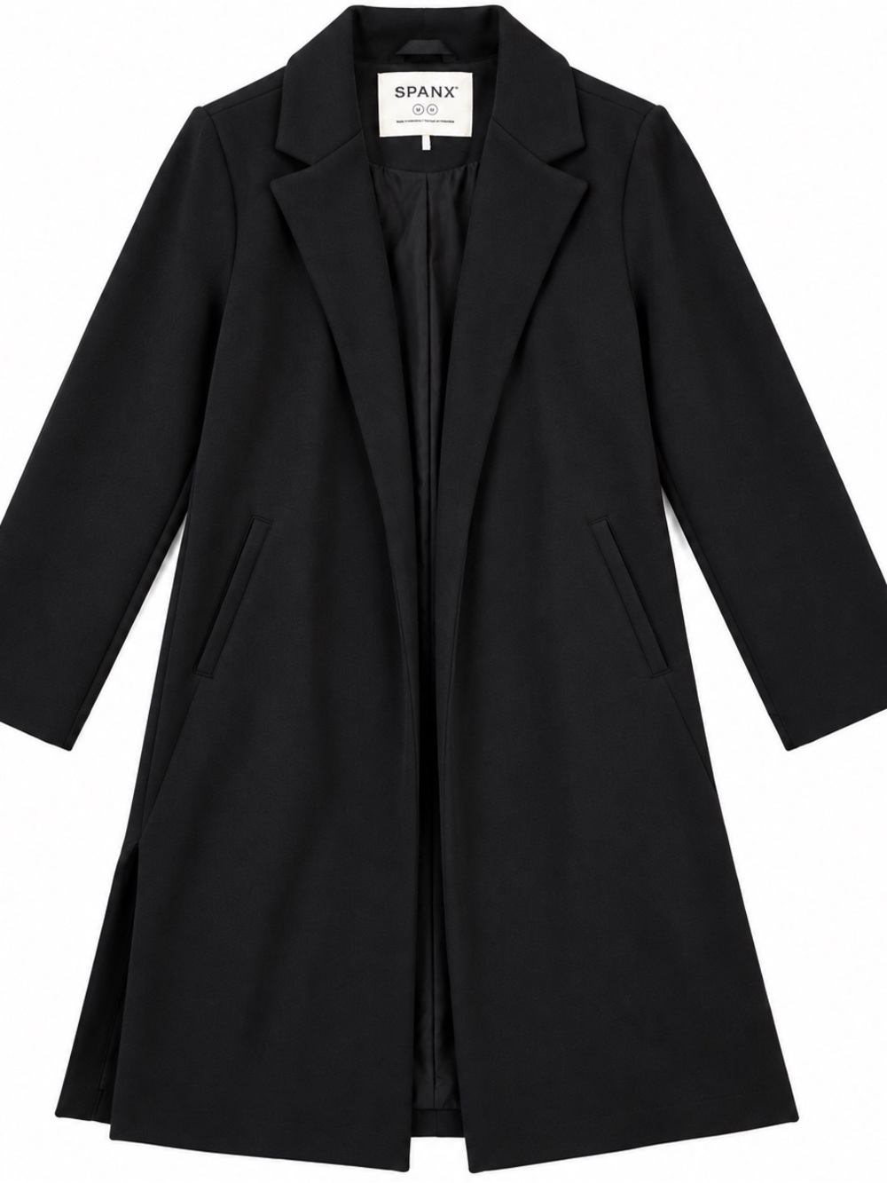 SPANX AirEssentials Black Tailored Longline Trench Coat NWOT